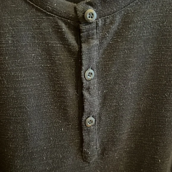 Men’s Black Henley - Picture 2 of 3
